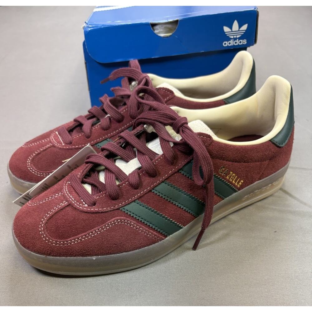 Adidas Gazelle Indoor Men’s Size 8 Shadow Red/Shadow Green- JH5403 - Picture 7 of 7